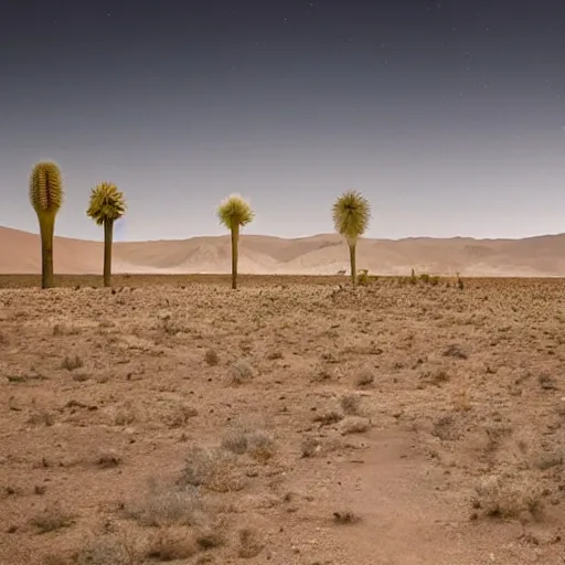 Prompt: futuristic desert landscape