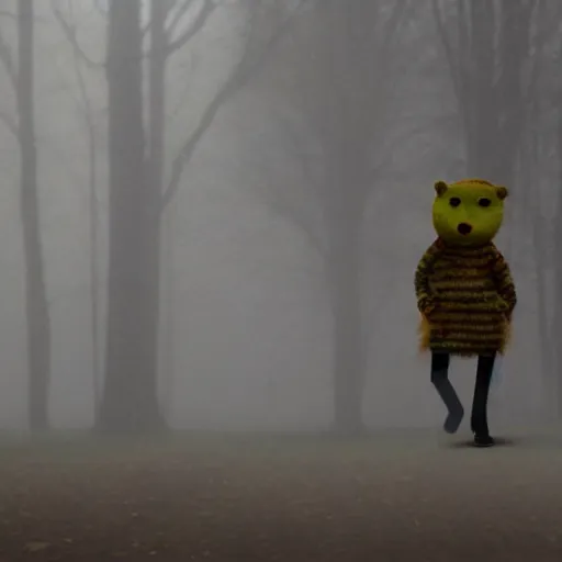 Image similar to flat eric taking a walk in silent hill