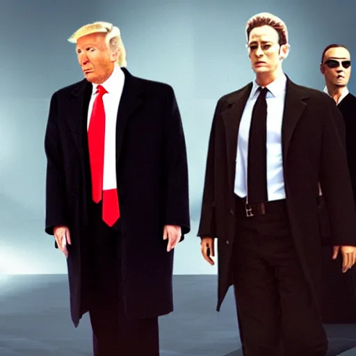 Prompt: donald trump in the matrix