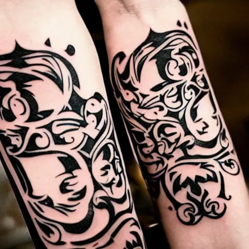 Image similar to tattoo design, stencil, tattoo stencil, traditional, a world famous tattoo