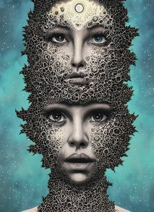 Image similar to Gaia goddess painting by Dan Hillier, trending on artstation, artstationHD, artstationHQ, 4k, 8k