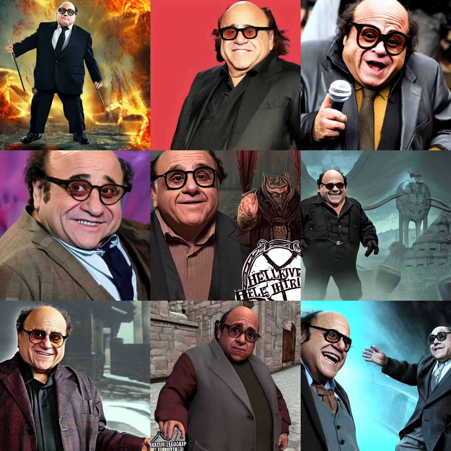 Prompt: Danny DeVito as a character in the game Helltaker