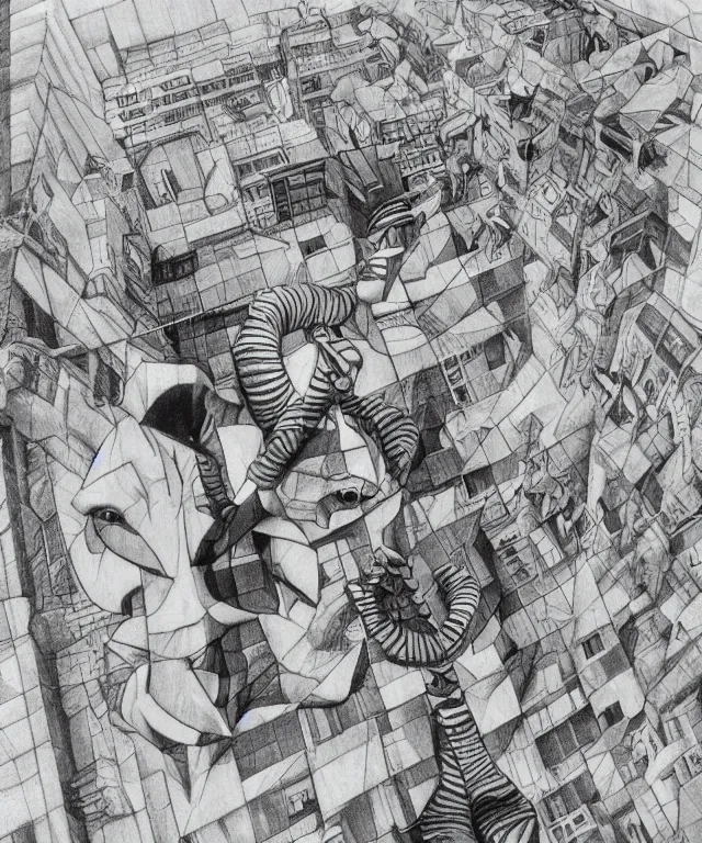 Image similar to my fursuit is an mc escher drawing, i however personally am an impossible object