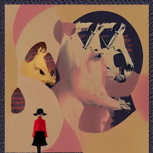 Image similar to woman on horse collage by jesse treece