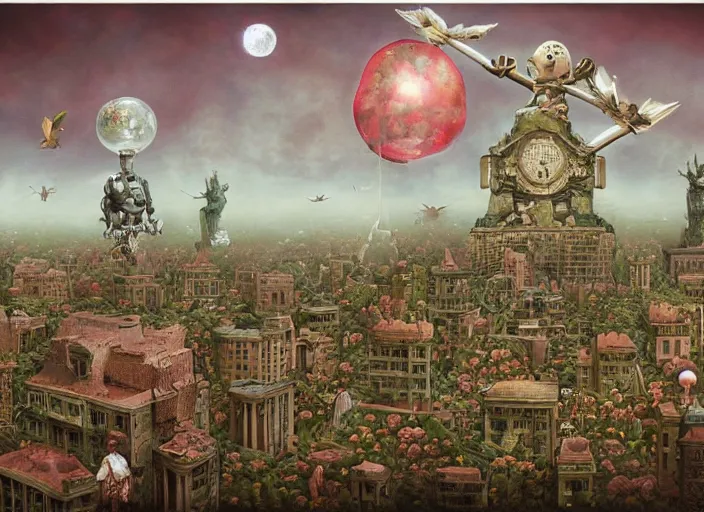 Image similar to the war multiverse, lowbrow, matte painting, 3 - d highly detailed, in the style of mark ryden,