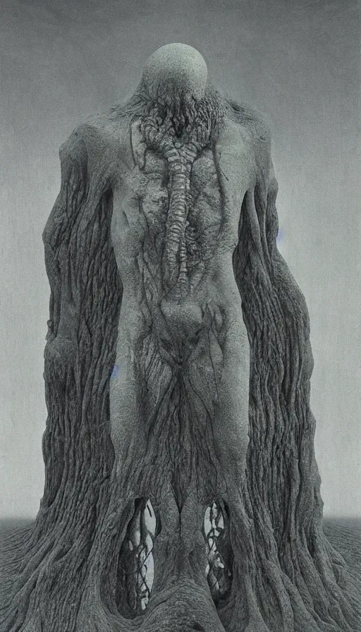 Image similar to The end of an organism, by Zdzisław Beksiński