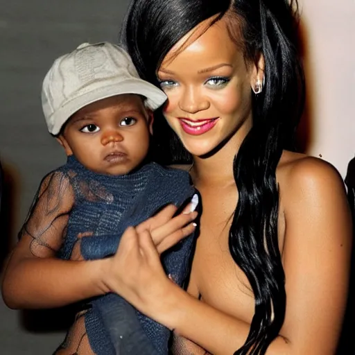 Prompt: Rihanna as a Baby