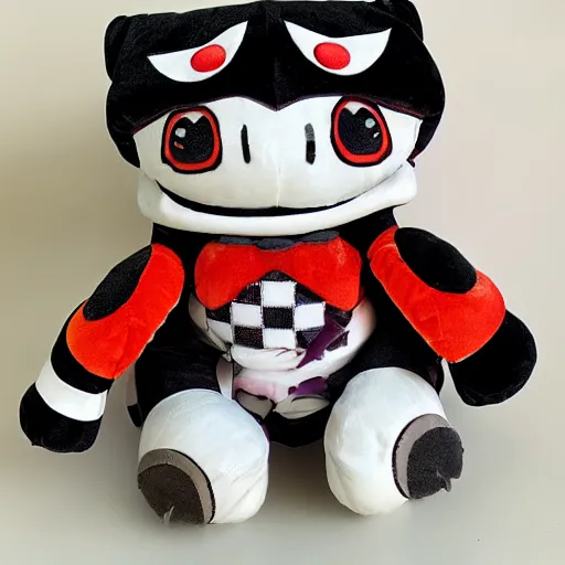 Image similar to cute fumo plush of harlequin