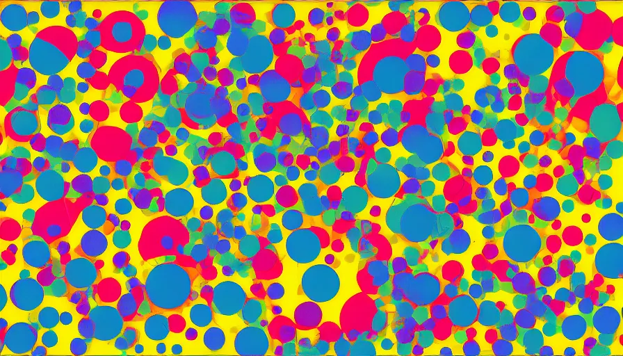 Image similar to twitter bot network pop art with symetric dots