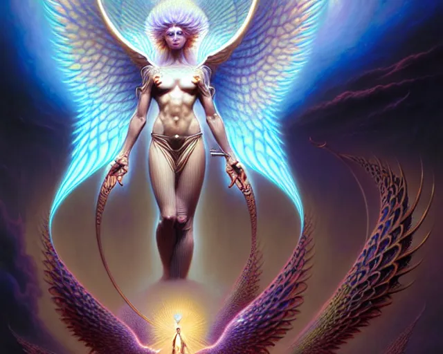 Image similar to the angel of transcendence, fantasy character portrait made of fractals, ultra realistic, wide angle, intricate details, the fifth element artifacts, highly detailed by peter mohrbacher, hajime sorayama, wayne barlowe, boris vallejo, aaron horkey, gaston bussiere, craig mullins