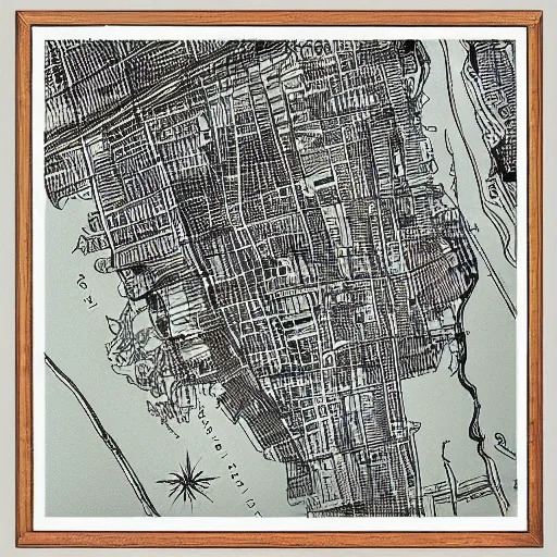 Prompt: “treasure map drawing of New York City”