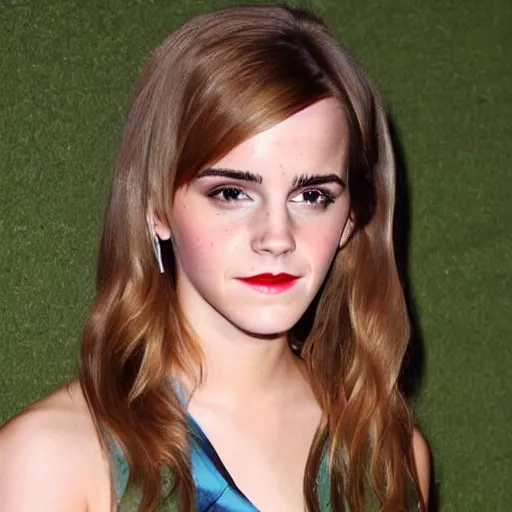 Image similar to Emma Watson wearing fancy fish, photorealistic