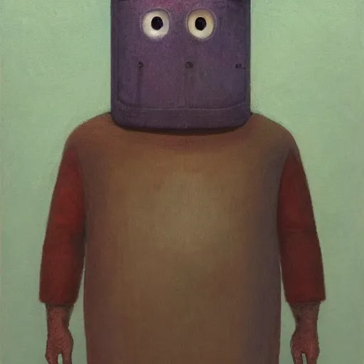 Prompt: A full body portrait of a character, by Shaun Tan