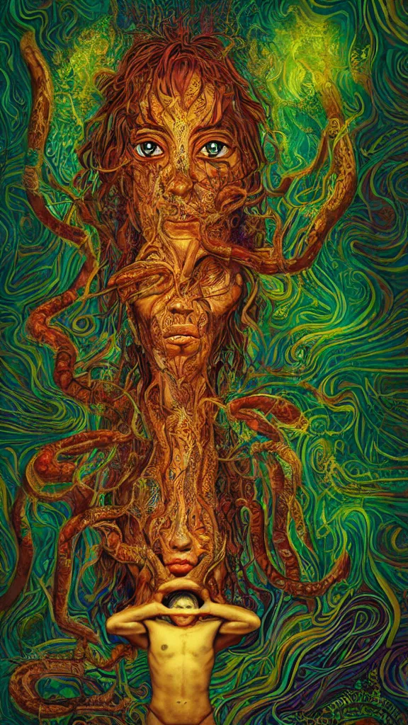 Prompt: the ayahuasca spirit, by pascal blanche