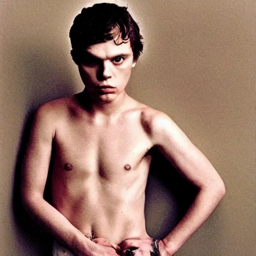Image similar to evan peters showing his arm pits, by nan goldin, by larry clark, by terry richardson, fashion, vman magazine