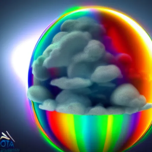 Prompt: ultra realist octane render of a storm globe volumetric clouds tempest inside, reflection and refraction, symmetry accurate features, very intricate details, rainbow lighting, artstation