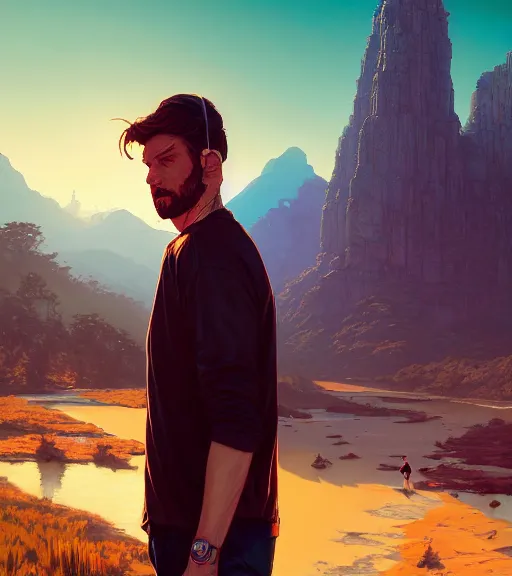 Prompt: highly detailed portrait giga chad in gta v, stephen bliss, unreal engine, fantasy art by greg rutkowski, loish, rhads, ferdinand knab, makoto shinkai and lois van baarle, ilya kuvshinov, rossdraws, tom bagshaw, global illumination, radiant light, detailed and intricate environment