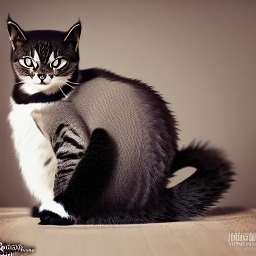 Image similar to a feline penguin - cat - hybrid, animal photography