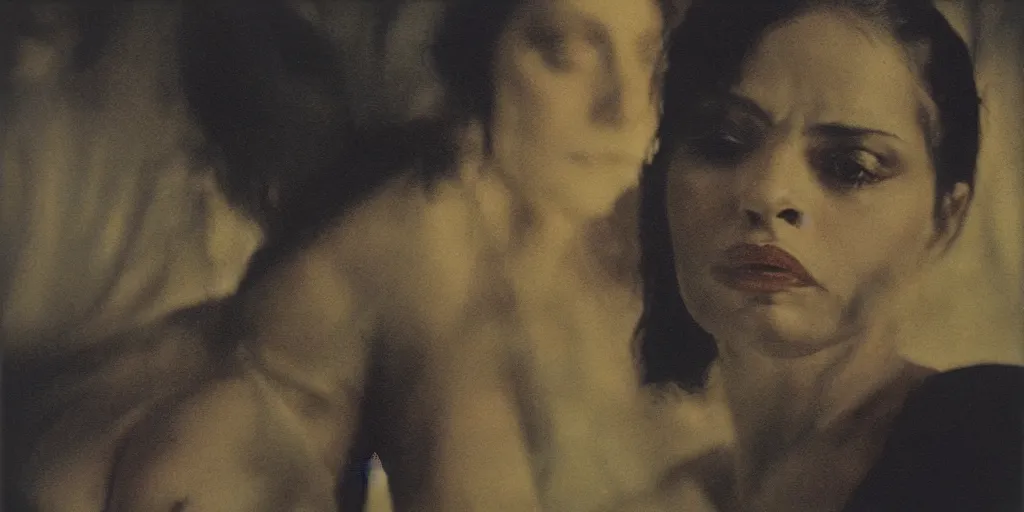 Image similar to detailed medium format photo, polaroid still from tarkovsky movie, portrait of vanessa del rio, haze, high production value, intricate details, 8 k resolution, hyperrealistic, hdr, photorealistic, high definition, tehnicolor, award - winning photography, masterpiece, amazing colors