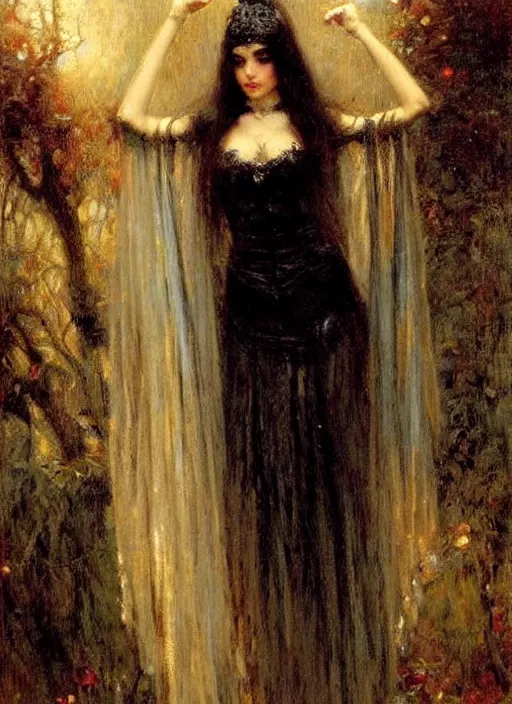 Image similar to gothic princess portrait. by gaston bussiere