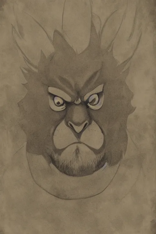 Prompt: snarf from thundercats, portrait, full body, symmetrical features, silver iodide, 1 8 8 0 photograph, sepia tone, aged paper, sergio leone, master prime lenses, cinematic