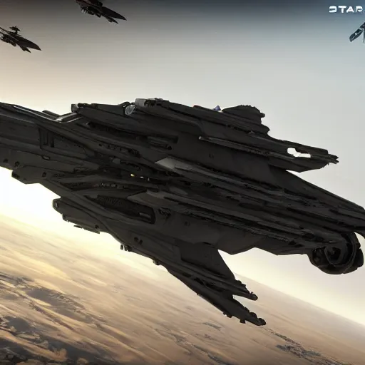 Image similar to star citizen, banu ship, concept art 4 k