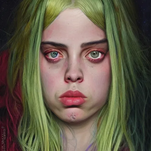 Image similar to Billie Eilish, by Mark Brooks, by Donato Giancola, by Victor Nizovtsev, by Scarlett Hooft Graafland