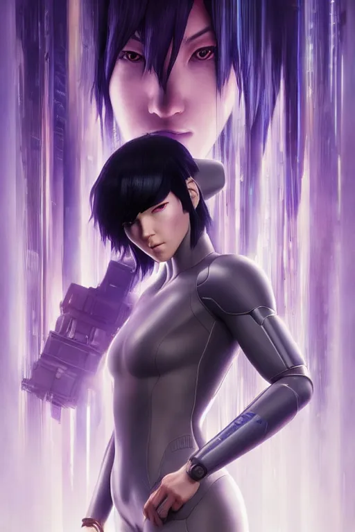 Image similar to weta disney pixar movie still portrait photo of ghost in the shell anime : : as motoko kusanagi by pixar : : by ilya kuvshinov, rossdraws, artgerm, maxim cover, octane render, 3 d, volumetric lighting, anti aliasing, raytracing : :