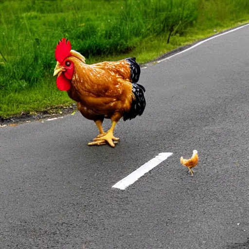 Image similar to chicken crossing the road