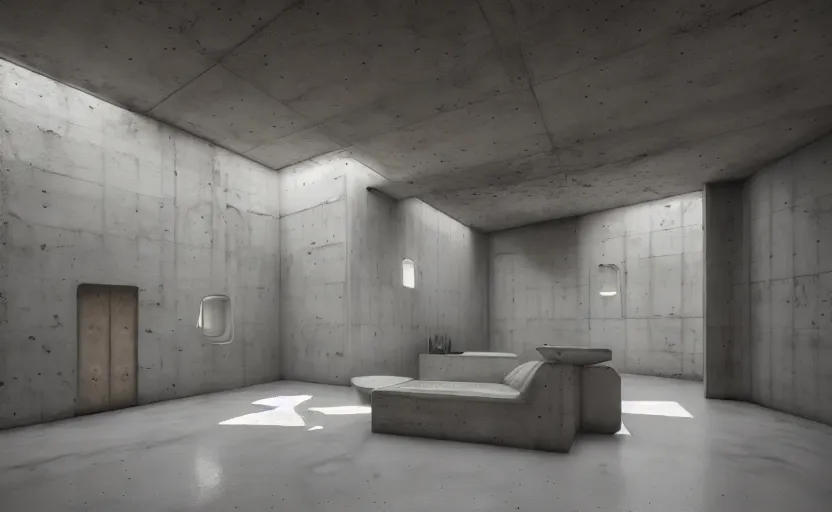 Interior shot of a futuristic brutalist house made out | Stable Diffusion |  OpenArt