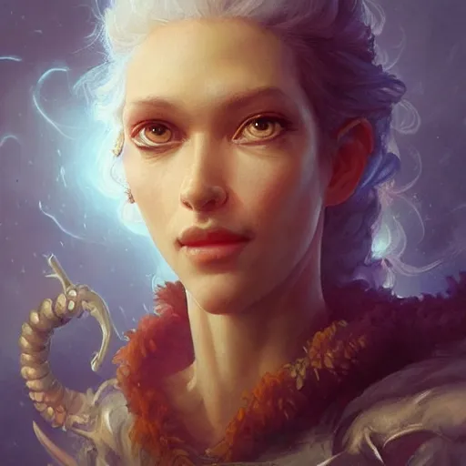 Image similar to a fantasy style portrait painting of a non - humanoid alien in the style of francois boucher oil painting unreal 5 daz. rpg portrait, extremely detailed artgerm greg rutkowski michael whelan