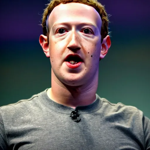 Prompt: mark zuckerberg alien form