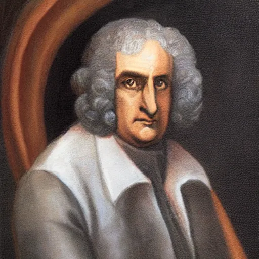 Image similar to painting of Isaac Newton, Lucha libre