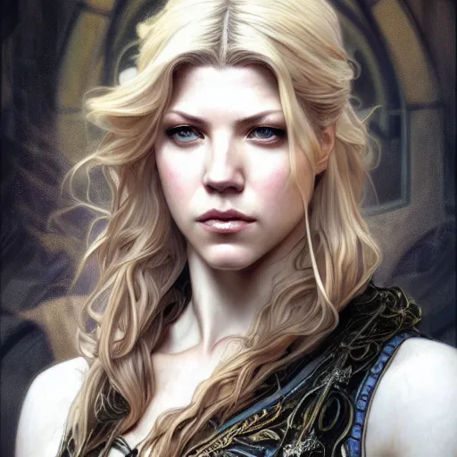 beautiful Katheryn Winnick, western, closeup, D&D, | Stable Diffusion