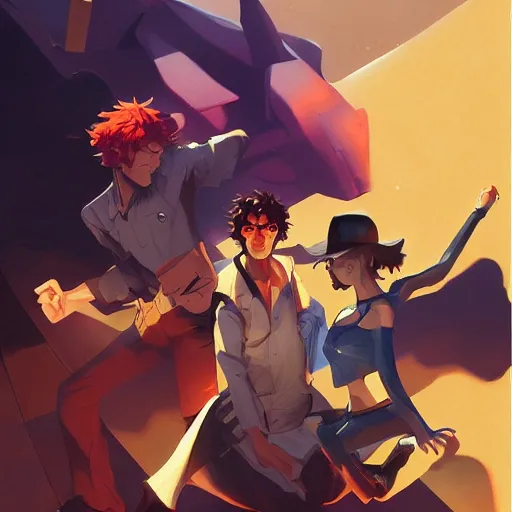 Image similar to hero world cowboy bebop, behance hd by jesper ejsing, by rhads, makoto shinkai and lois van baarle, ilya kuvshinov, rossdraws global illumination