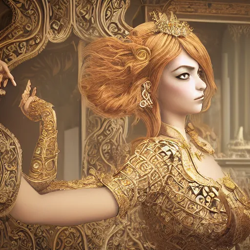 Prompt: princess, photo, ornate, breathtaking, surreal, intricate, detailed, octane render 4 k