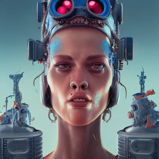 Prompt: apocalyptic chipolino cyberpunk portrait by gaston bussierre and charles vess and james jean and erik jones and rhads, 3 d octane render, beautiful fine face features, intricate high details, sharp, ultradetailed