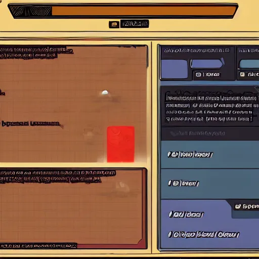 Prompt: UI for videogame by Moebius