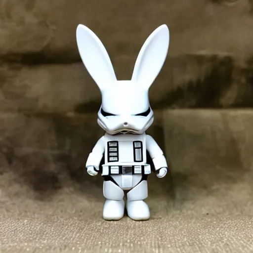 Prompt: white rabbit in style by star wars, more details,