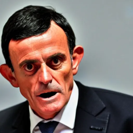 Prompt: Manuel Valls disguised in banana