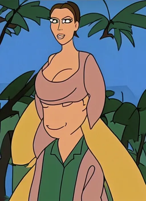 Image similar to TV show still of kim kardashian in King Of The Hill.