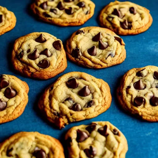 Image similar to chocolate chip cookies made of blue light