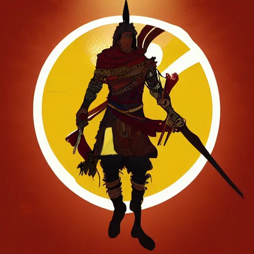 Image similar to an ultra detailed vector image of solaire of astora dressed as the prince of persia, concept art by alphonse mucha and greg rutkowski, bright red desert sands, bright yellow and red sun, octane render, praise the sun