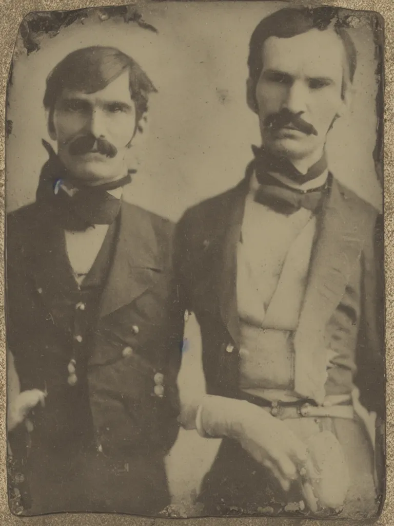 Prompt: Waluigi civil war era photograph, tintype photo, daguerreotype, ultra realistic, 8k, journalistic photography, black and white