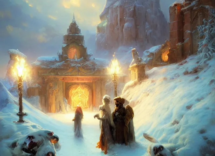 Prompt: portal to frozen hell by vladimir volegov and alexander averin and delphin enjolras and daniel f. gerhartz