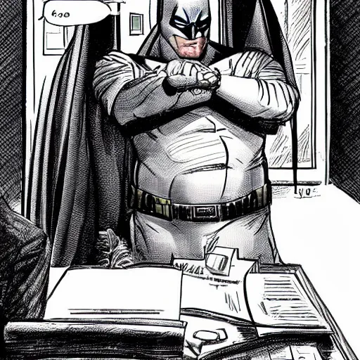 Prompt: batman as a lawyer.