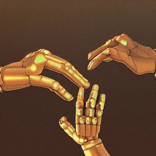 Image similar to you understand mechanical hands, robotic hand surreal