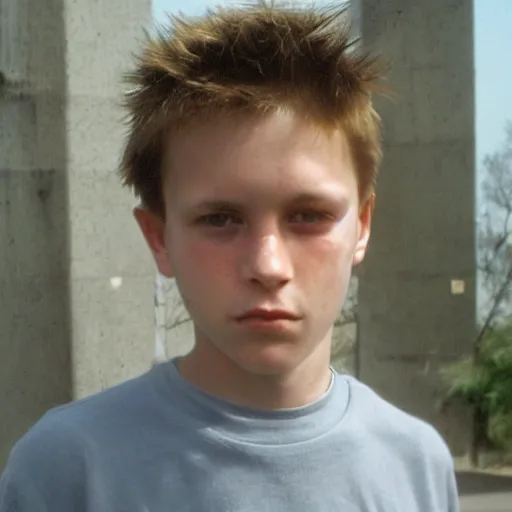 Image similar to an extremely handsome rebellious young dude, 2 0 0 2 photo