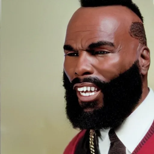 Image similar to mr. t receding hairline, bad haircut