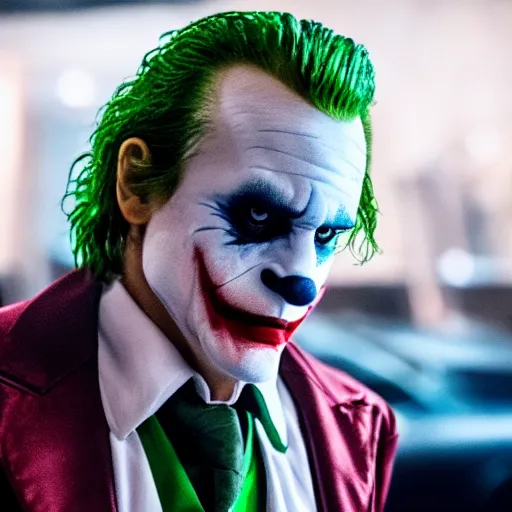 Image similar to film still of Val Kilmer as joker in the new Joker movie